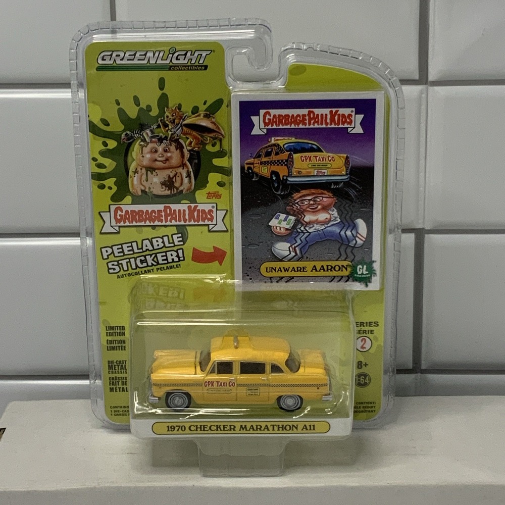 Greenlight Garbage Pail Kids 1970 Checker Marathon A11 Diecast Chase 1 64 Scale